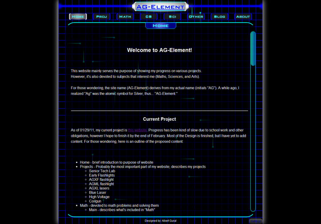 Early Website - Albert Gural